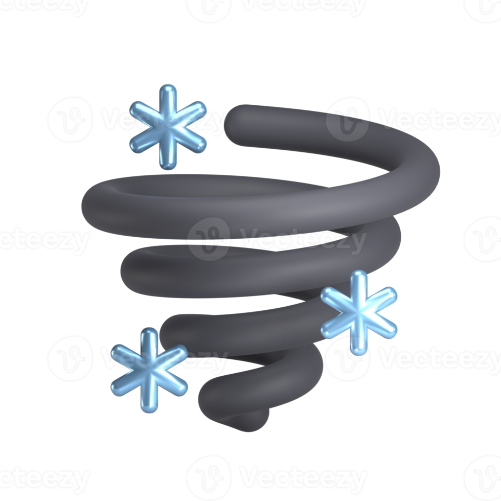 ilustração de ícone de tempo 3d de tempestade de neve à noite png