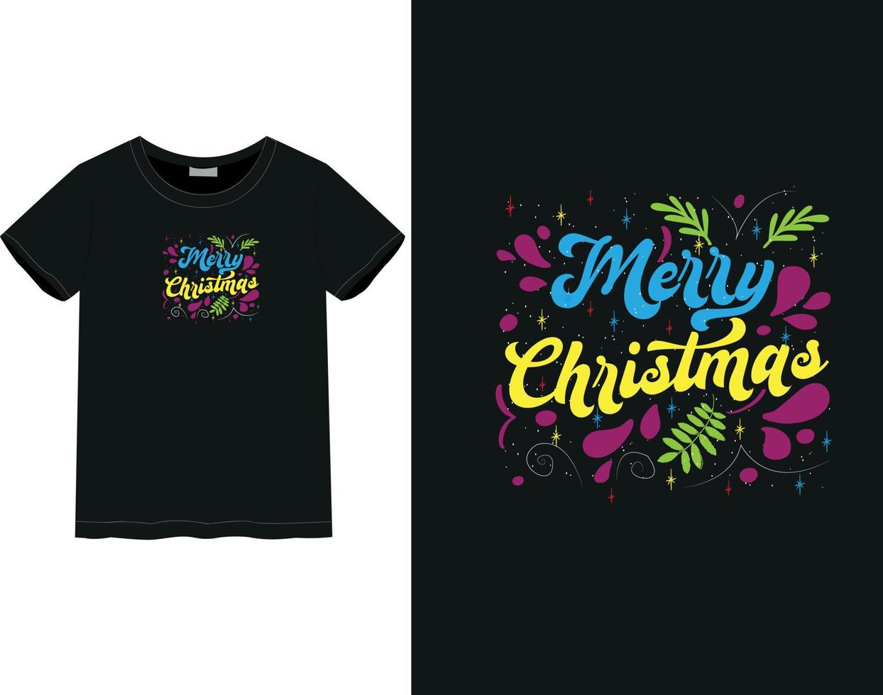 camiseta feliz navidad vector