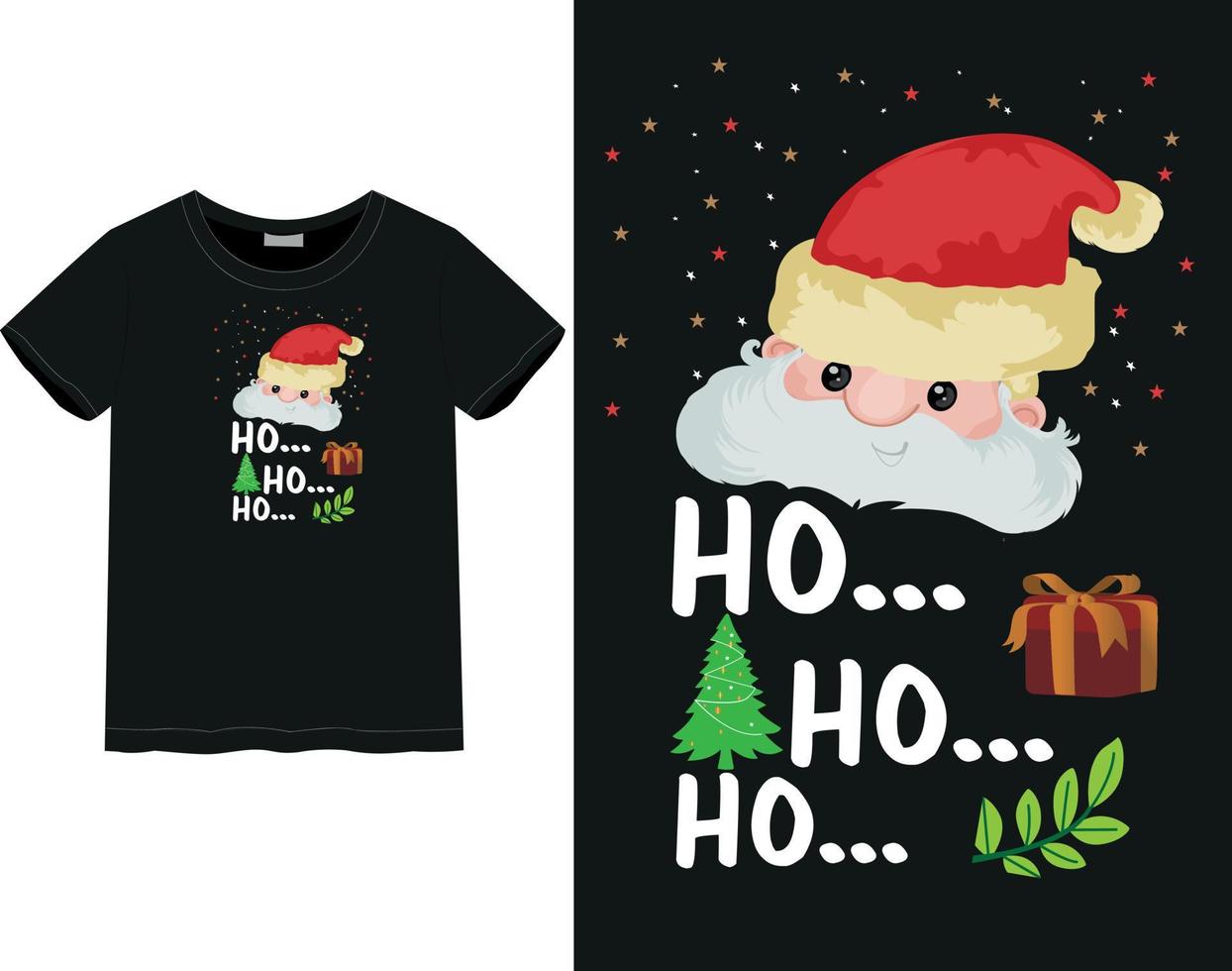 camiseta feliz navidad vector