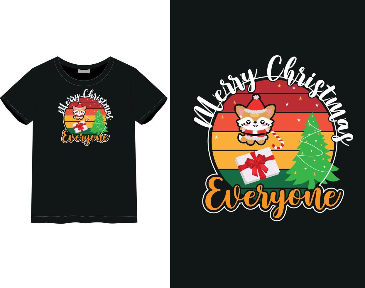 Merry Christmas Day t-shirt vector