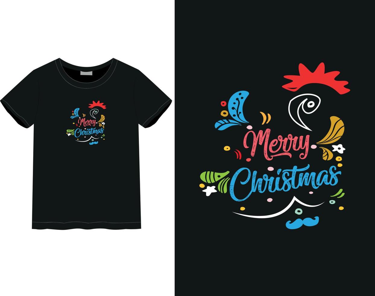 camiseta feliz navidad vector