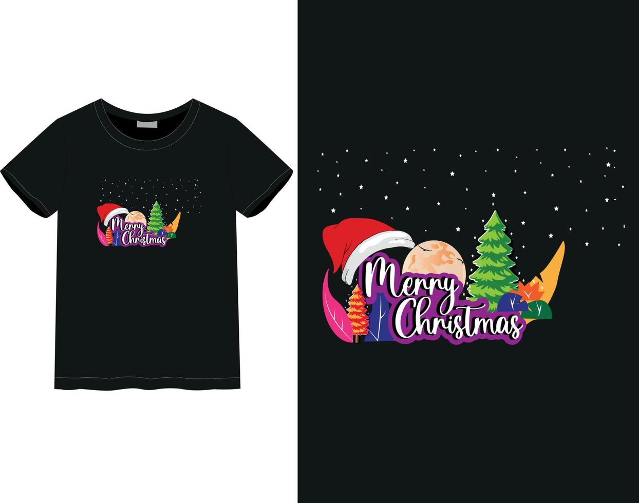 camiseta feliz navidad vector