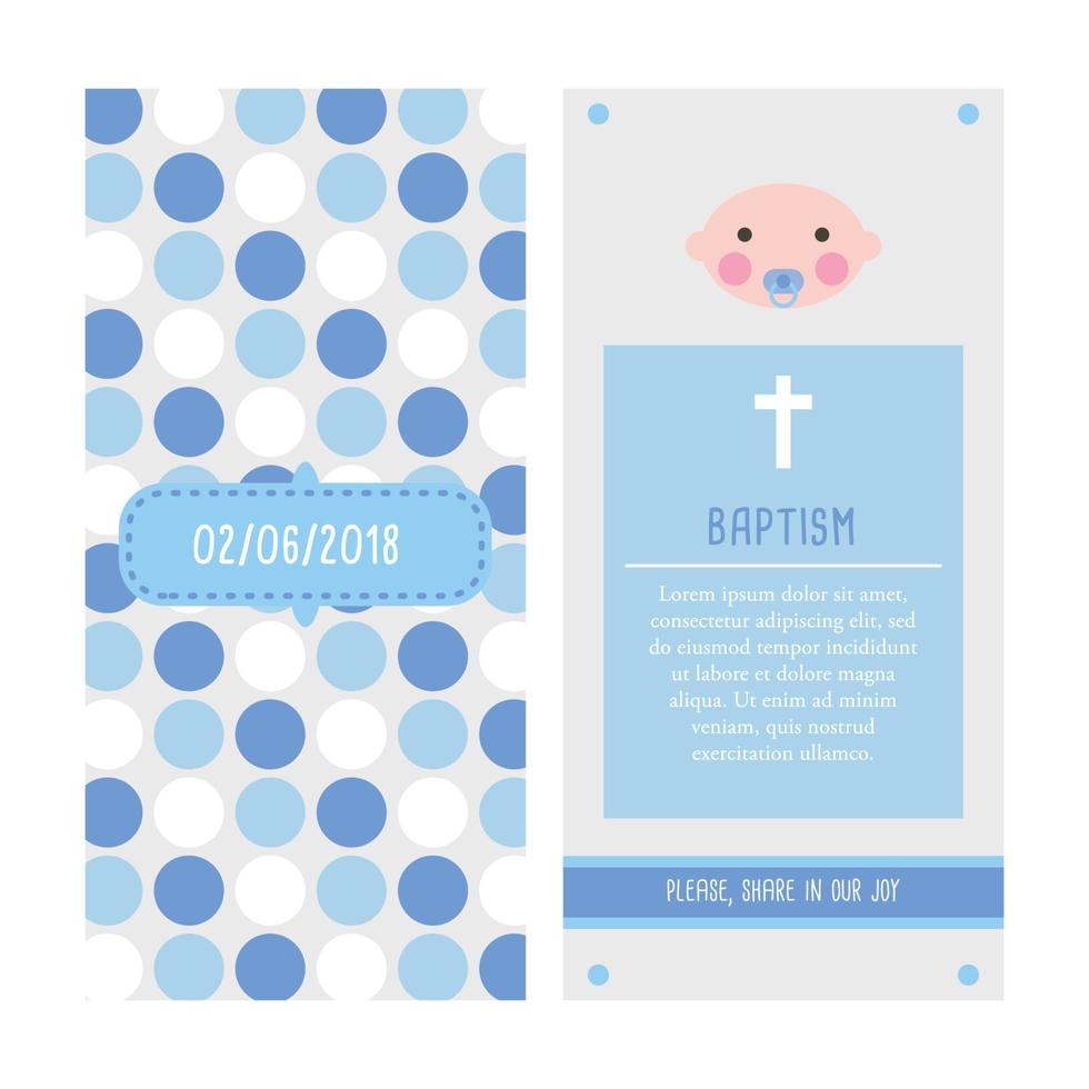 Boy Baptism Pamphlet vector