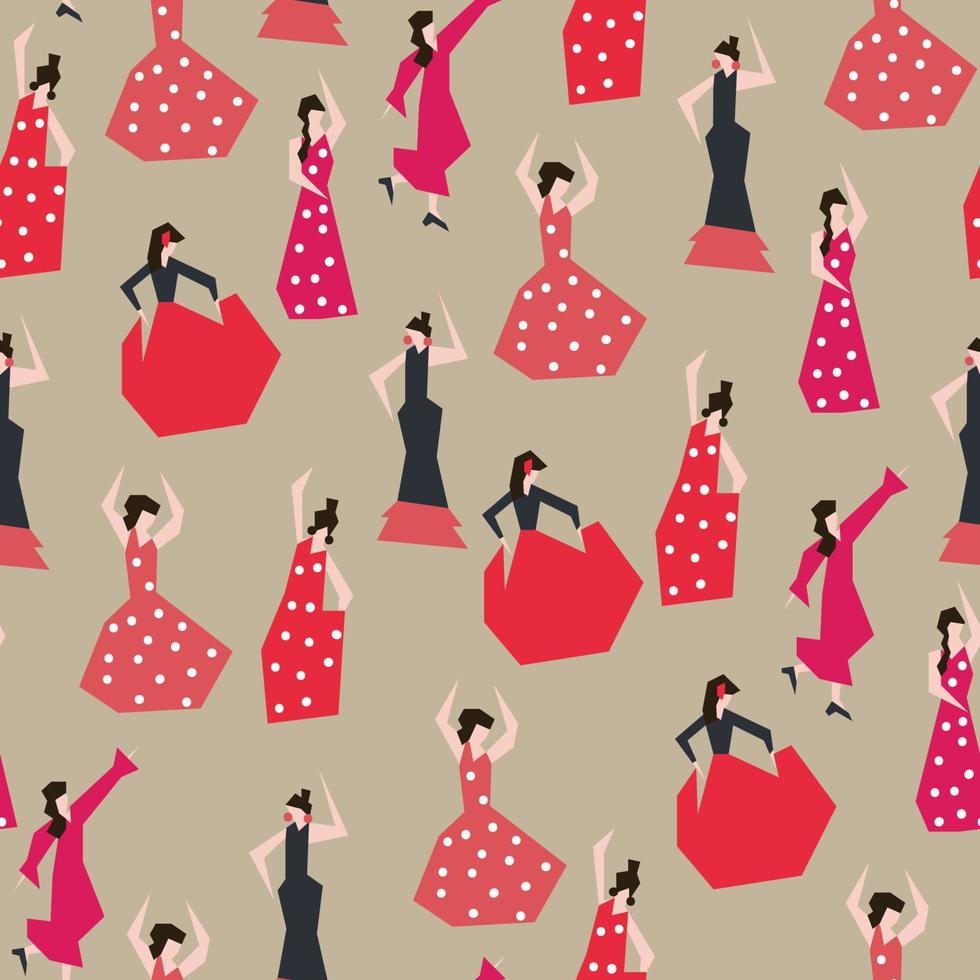 Flamenco Seamless Pattern vector