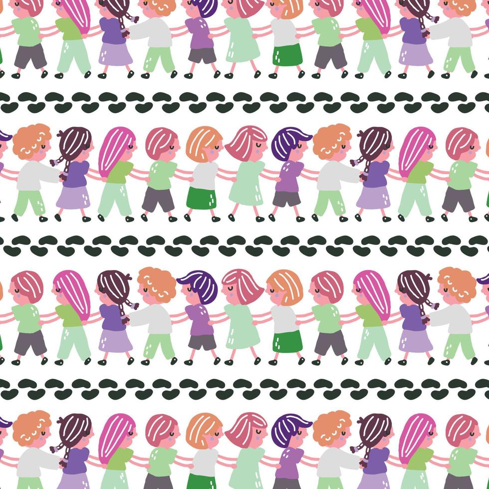 Kids Doing a Conga vector