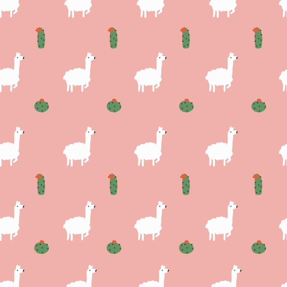 Llama Seamless Pattern vector