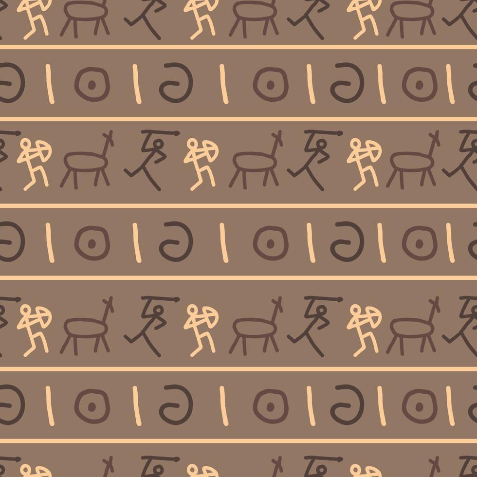 Seamless Prehistoric Pattern vector