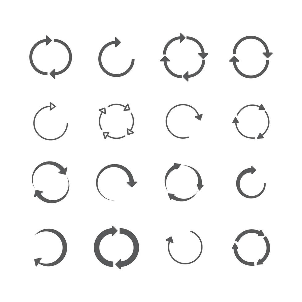 Rotation Set of Icons vector