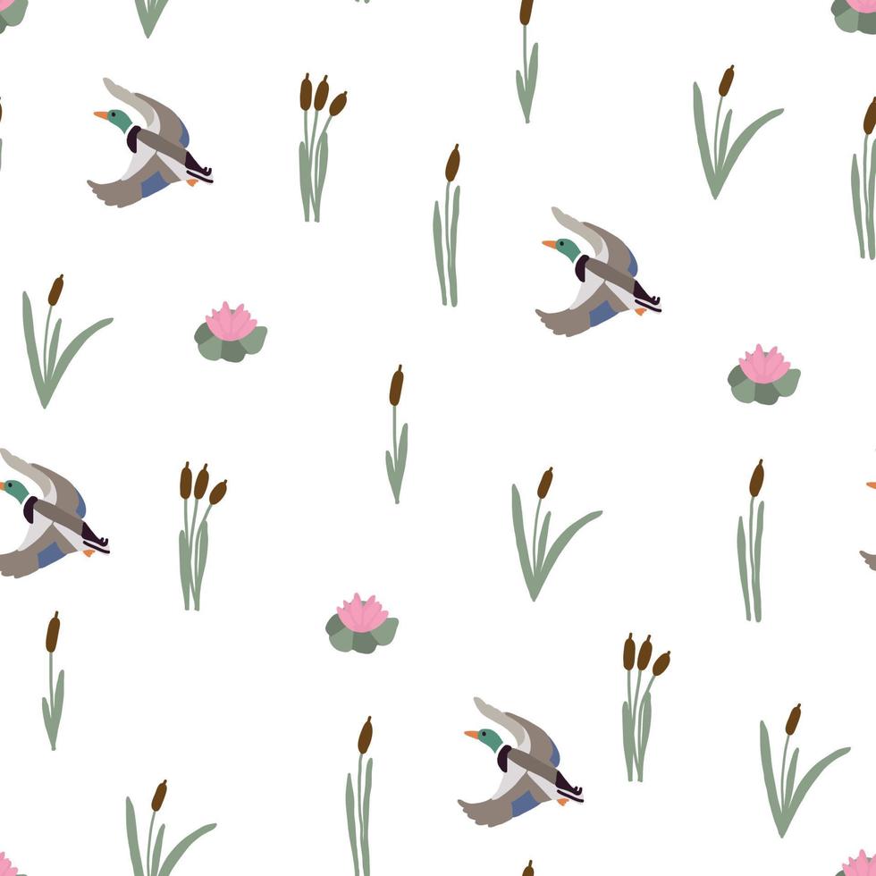 Reeds Seamless Pattern vector