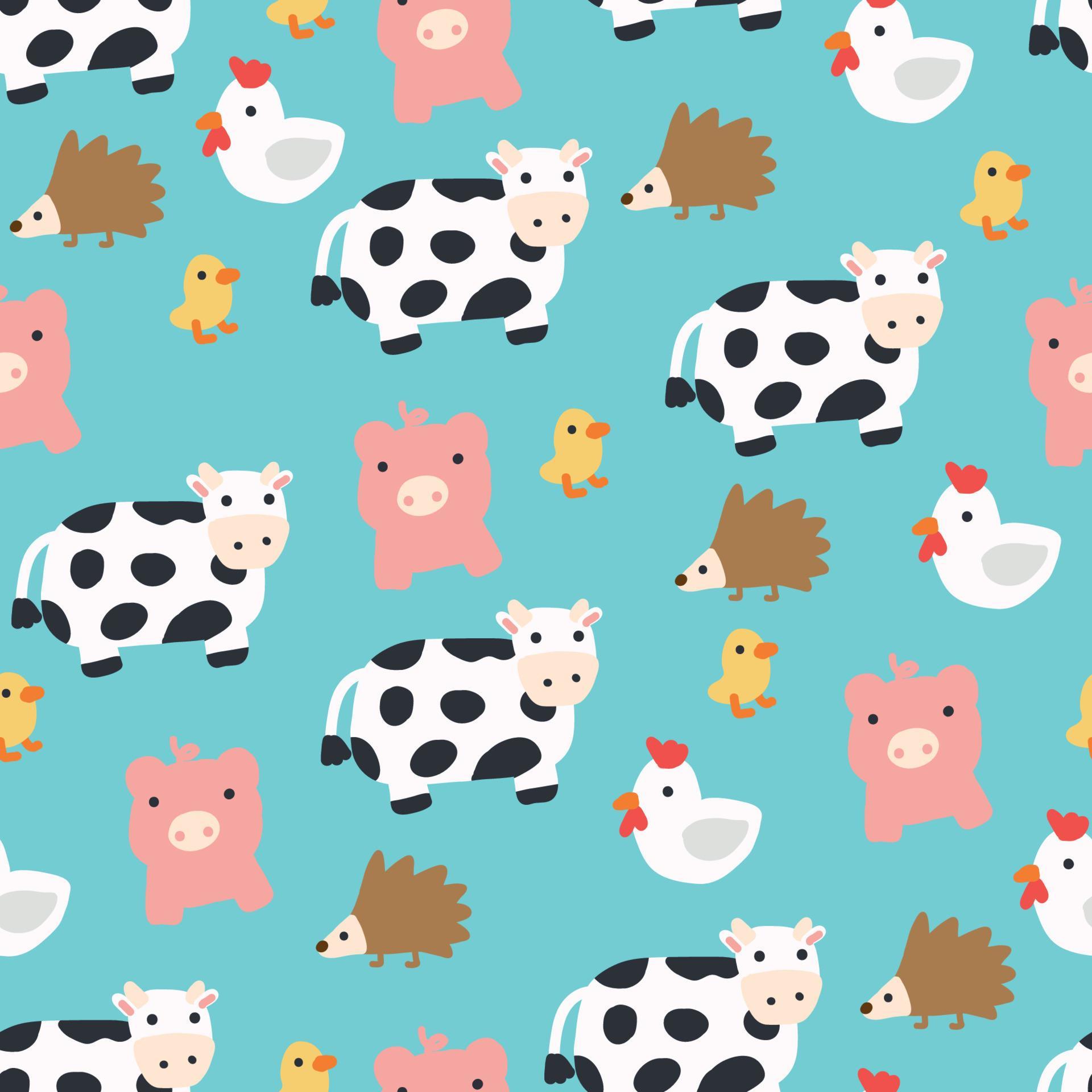Farm Animals Pattern 12630313 Vector Art at Vecteezy