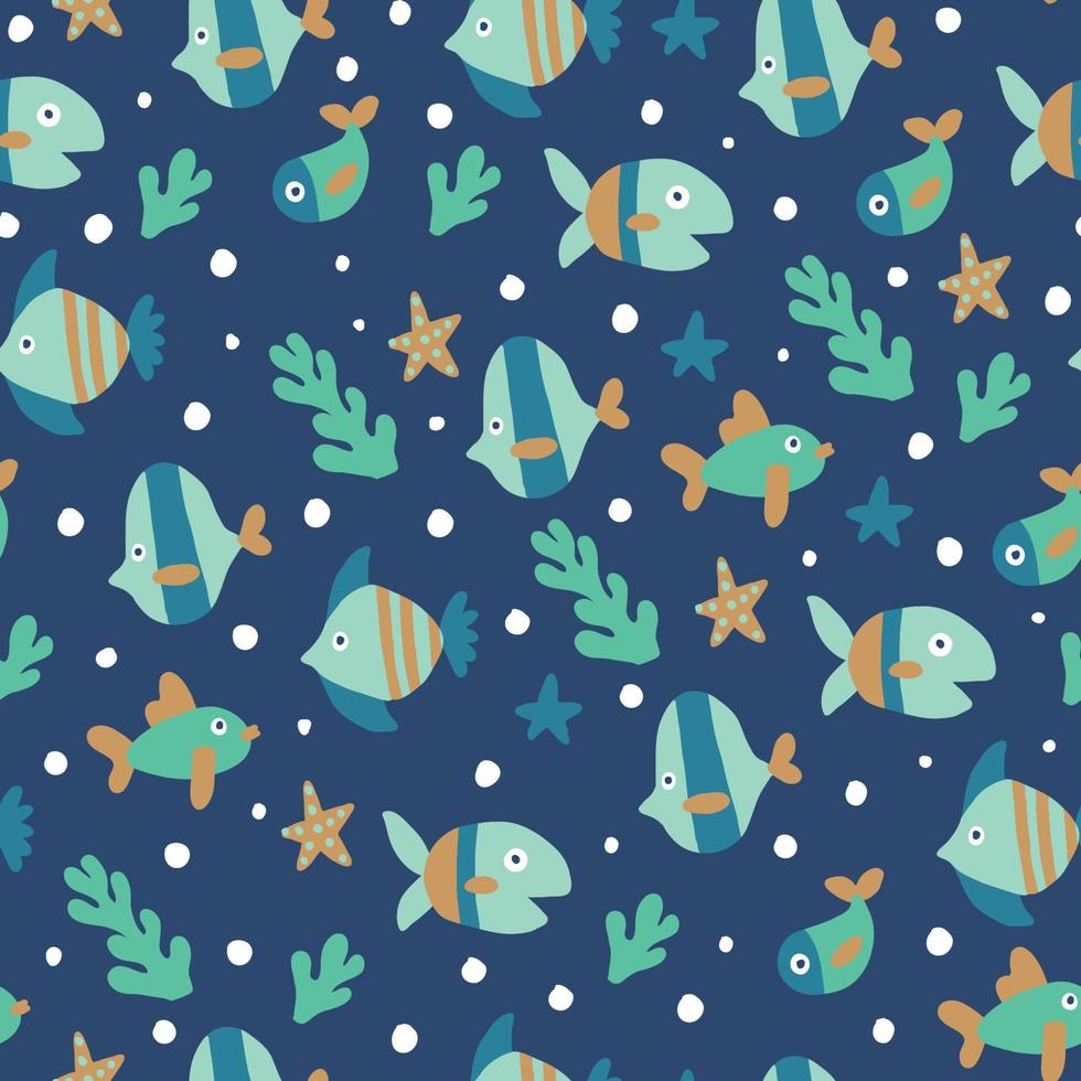 Fish Seabed Pattern vector