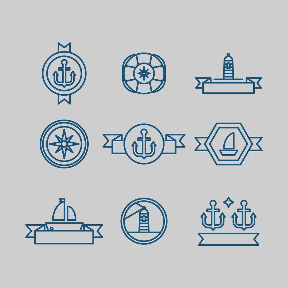 Sea Related Logos vector