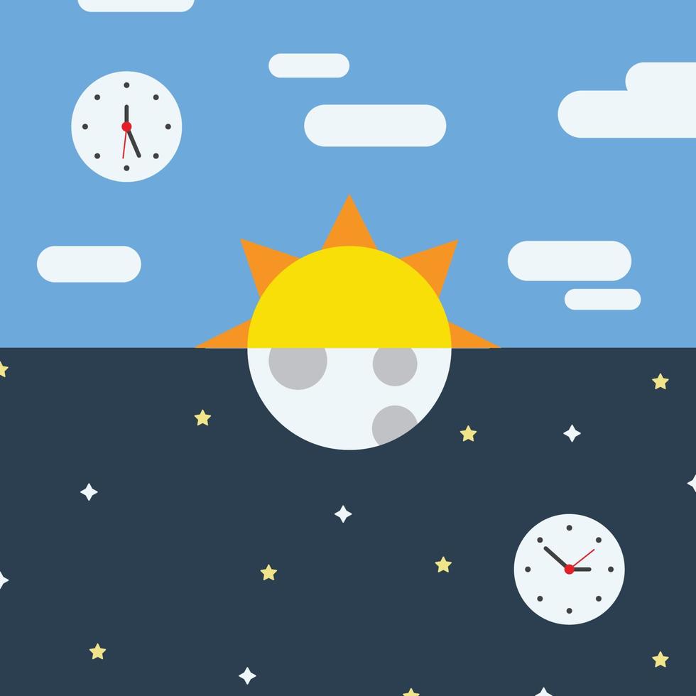 Time Difference Illustration vector