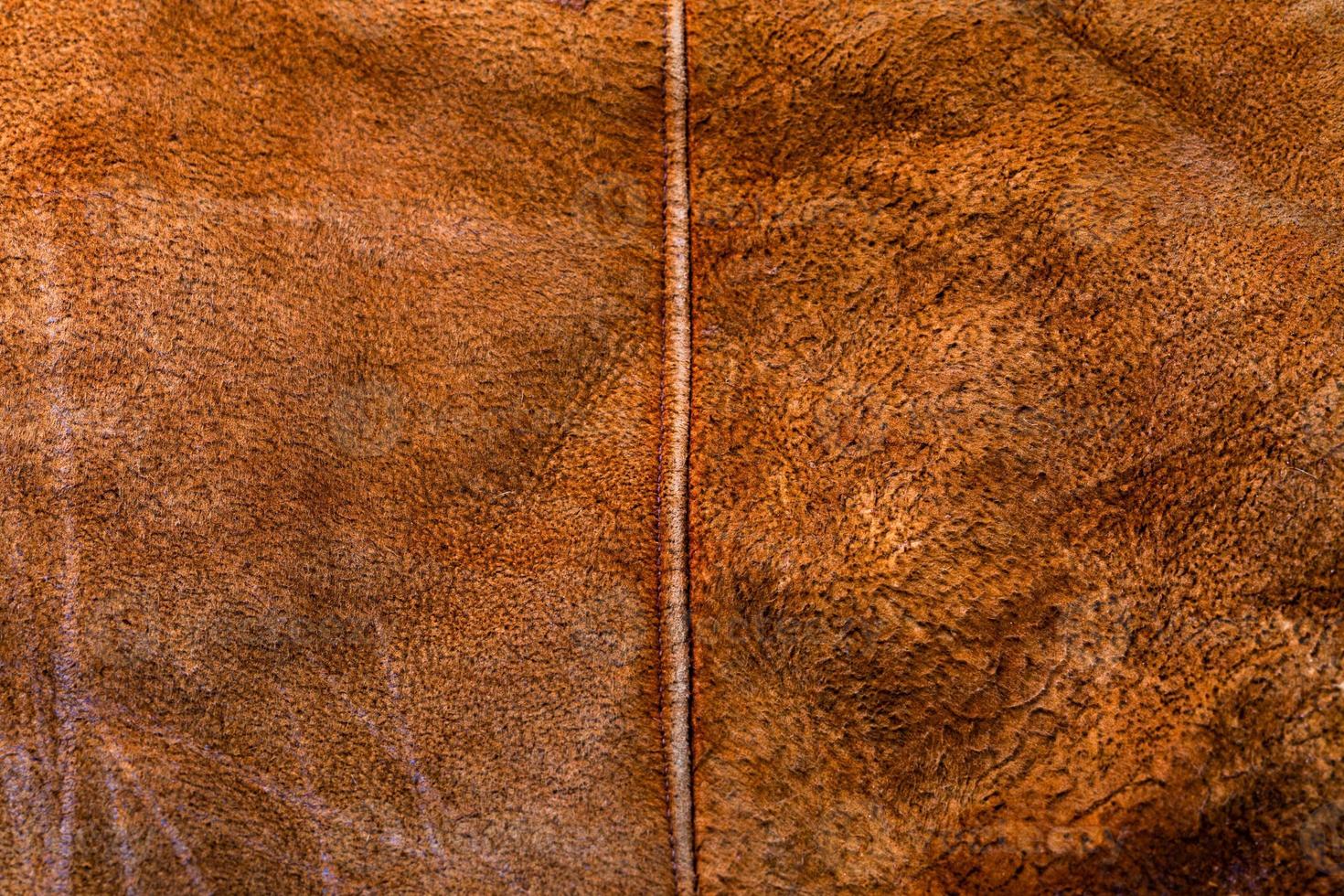 small brown thick seude jacket closeup texture with selective focus and blur photo