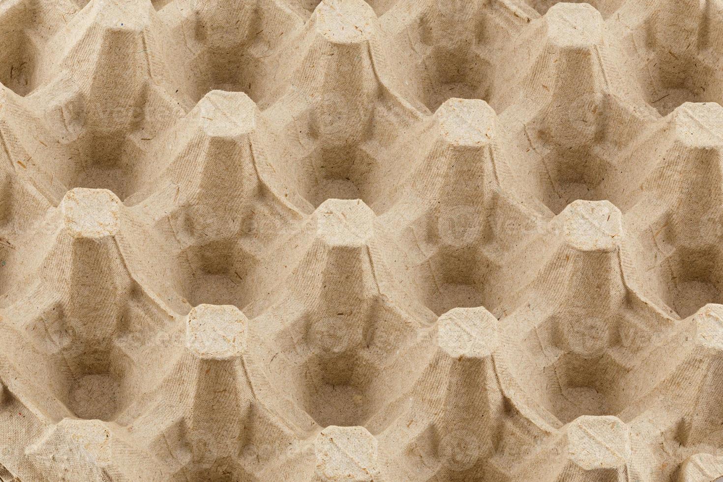 empty formed cardboard egg tray - closeup with edge-to-edge sharpness photo