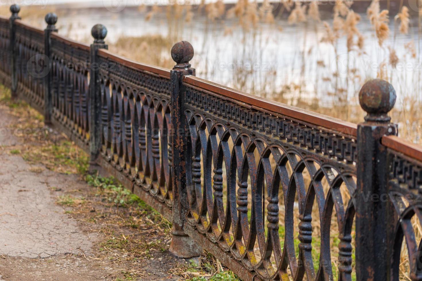 old cast iron fence photo