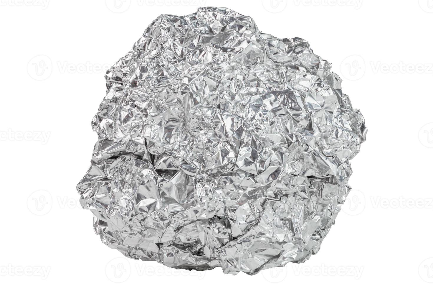 aluminium foil ball isloated on white background 12631147 Stock Photo