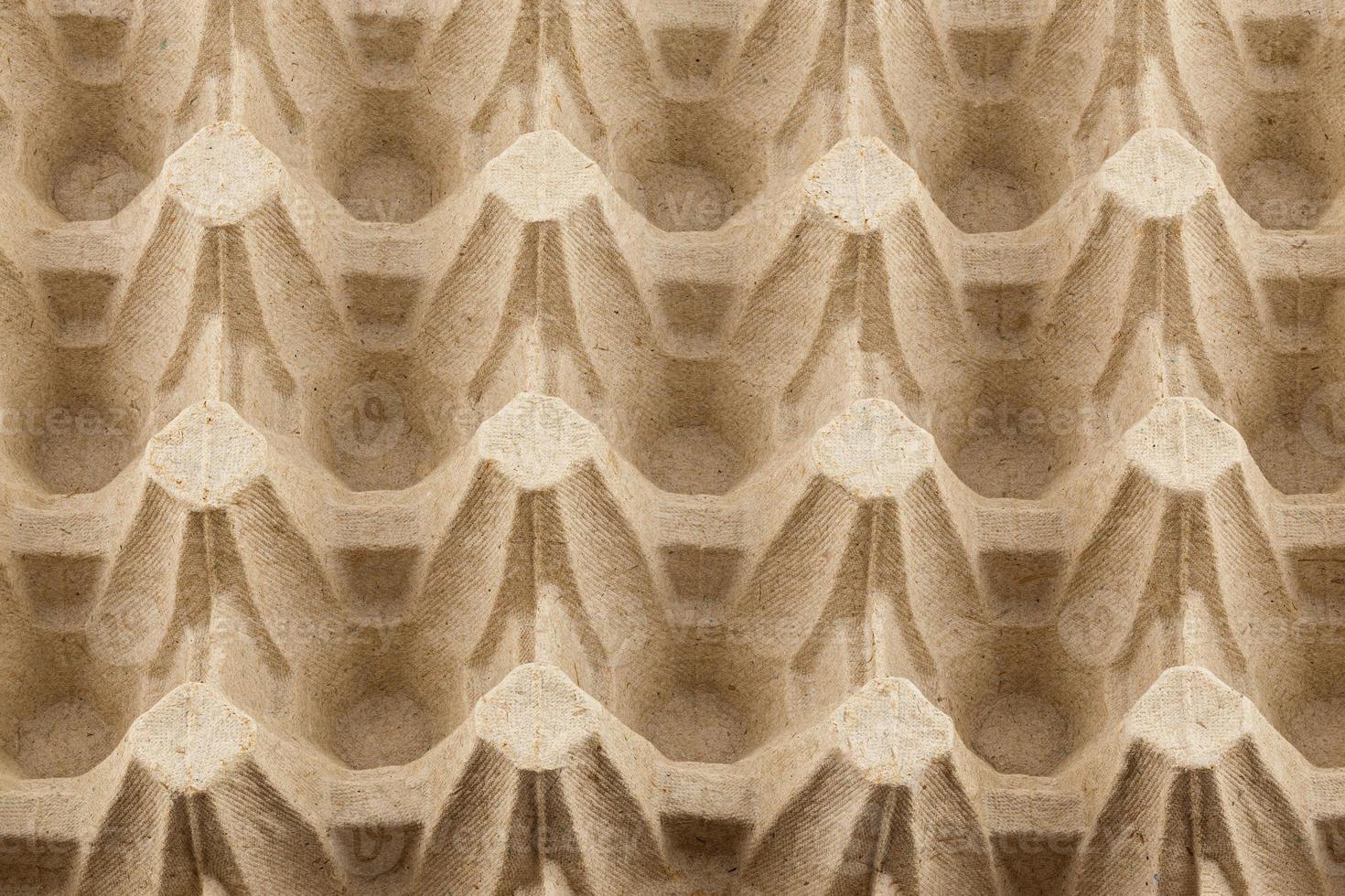 empty formed cardboard egg tray - closeup with edge-to-edge sharpness photo
