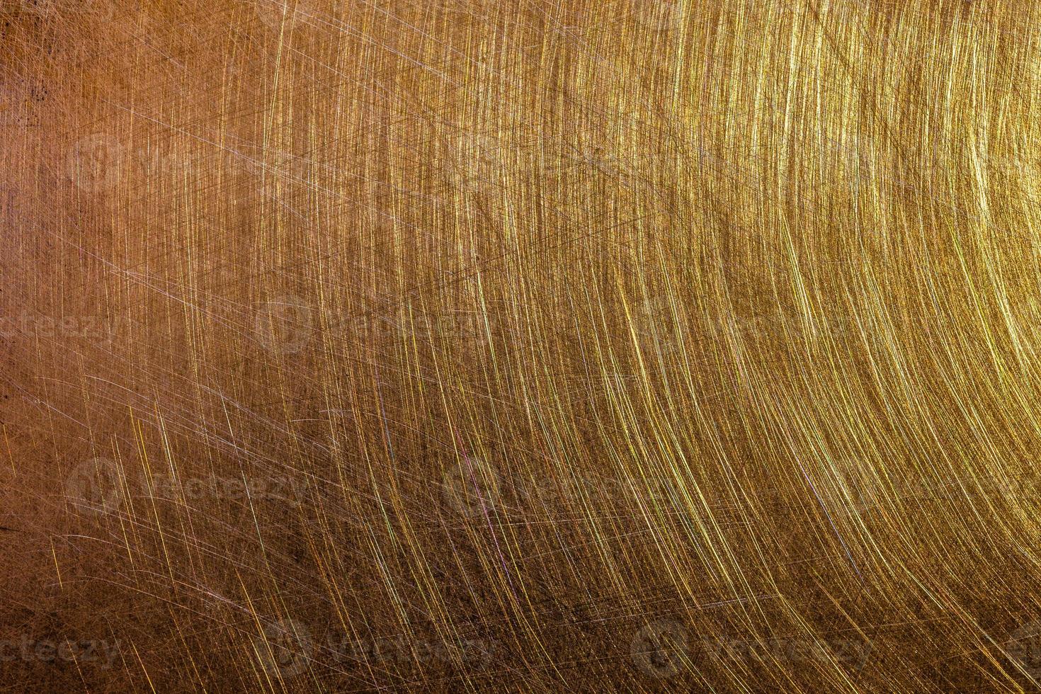 flat shiny brushed brass texture with random pattern photo