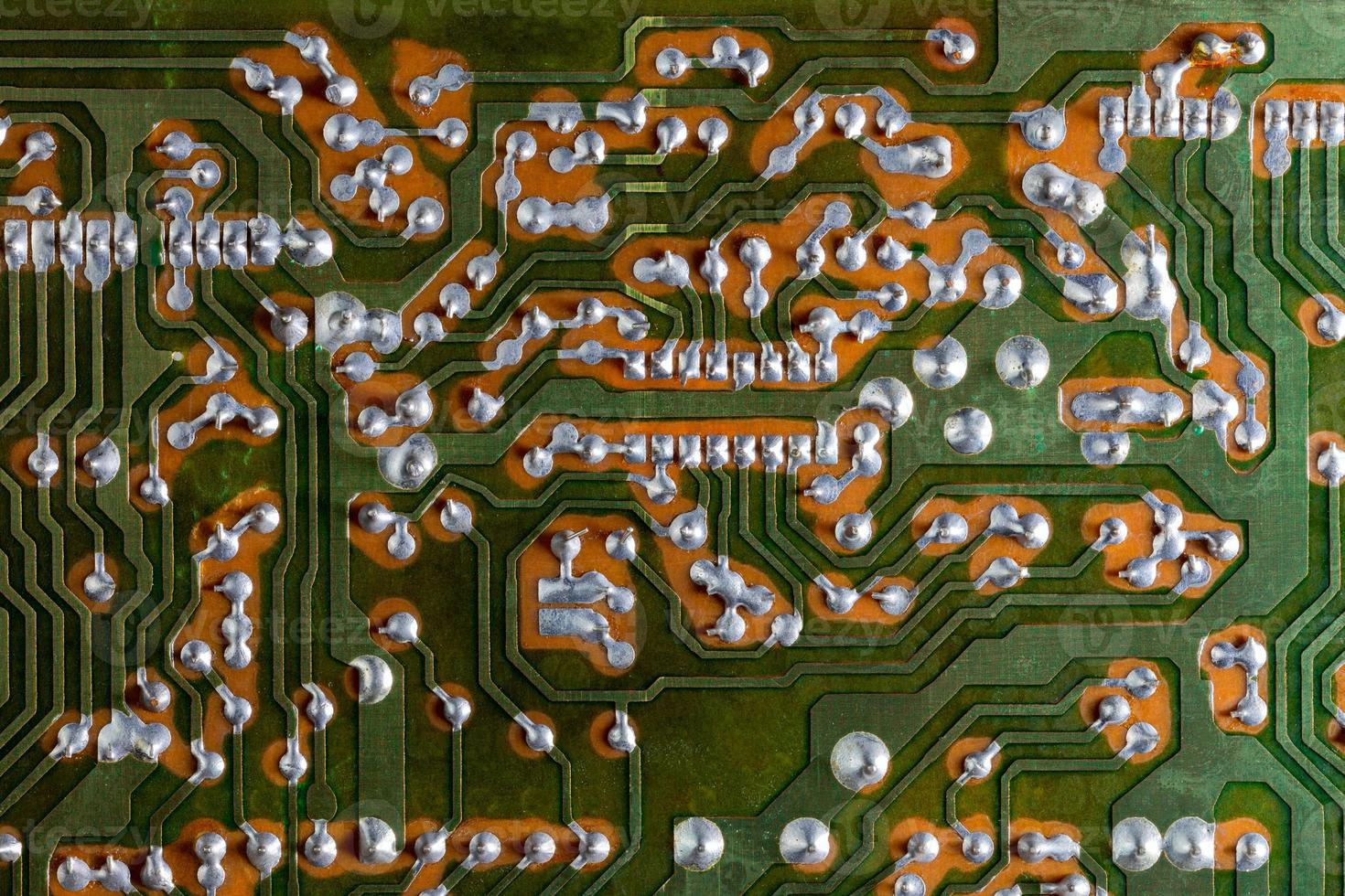 green analog pcb without components flat background photo