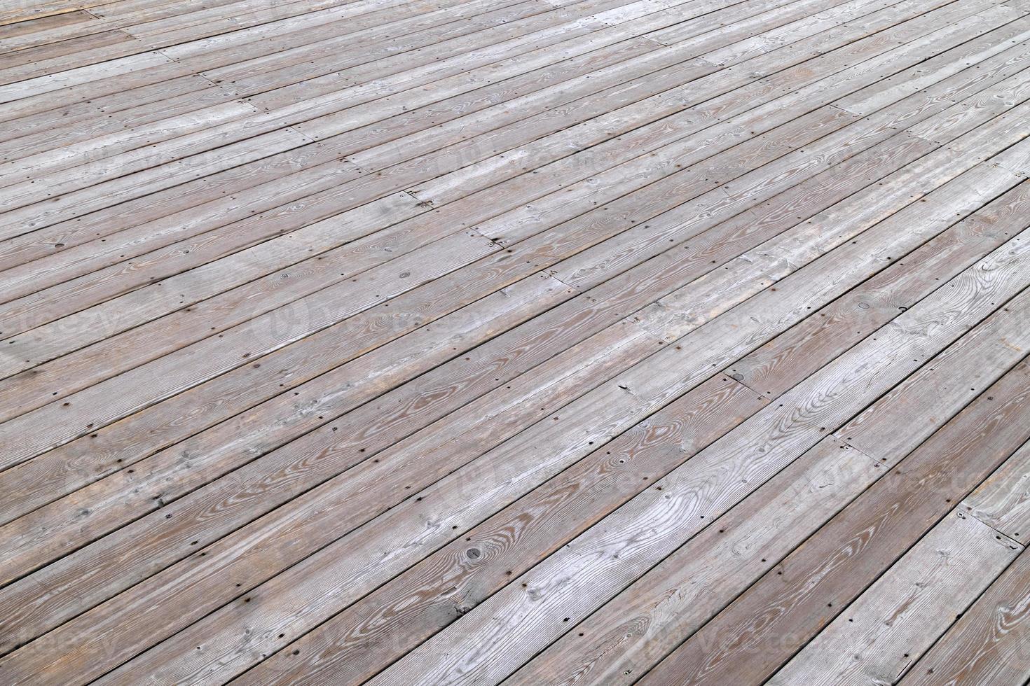 empty dry flat gray wooden deck background with perspective photo