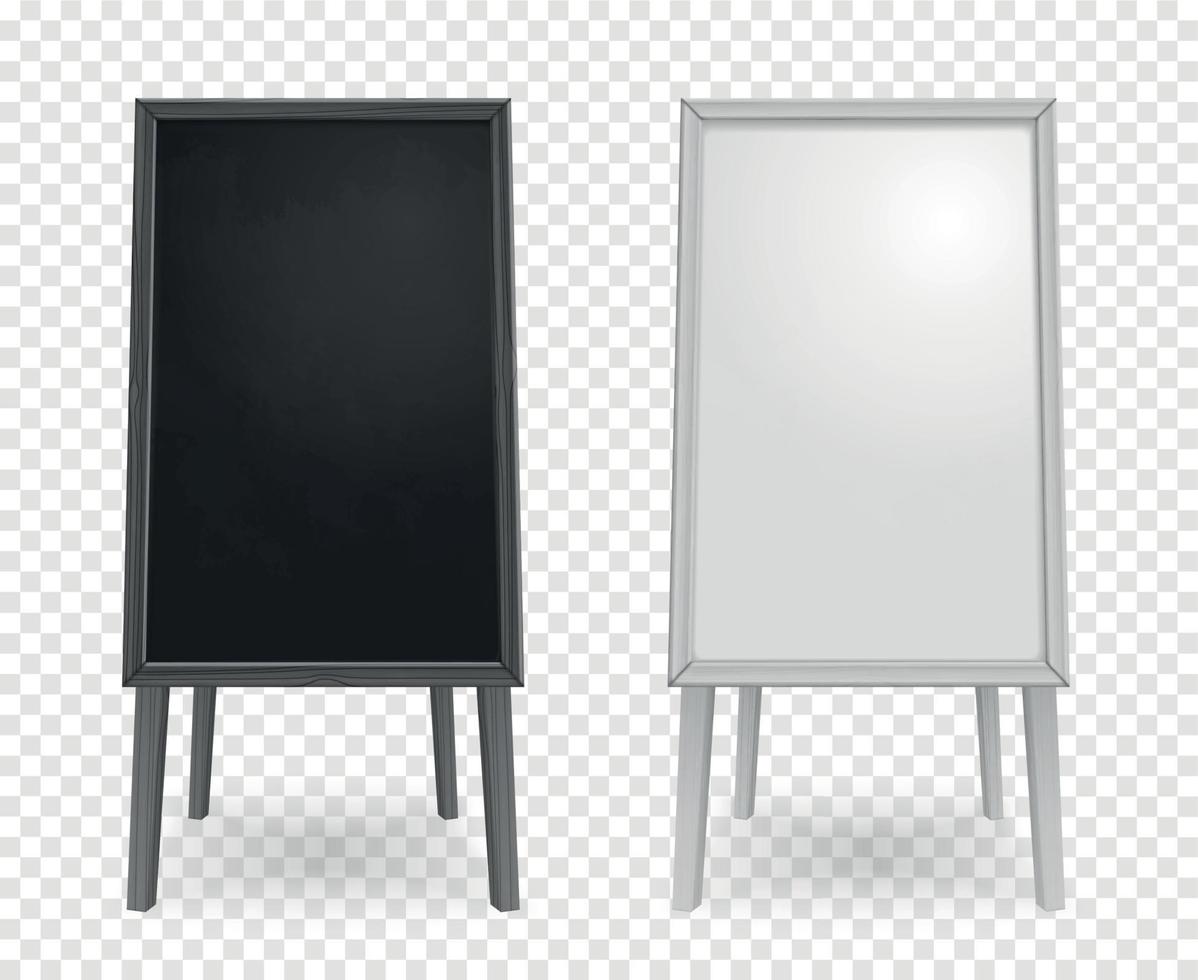 Realistic Boards Transparent Set vector