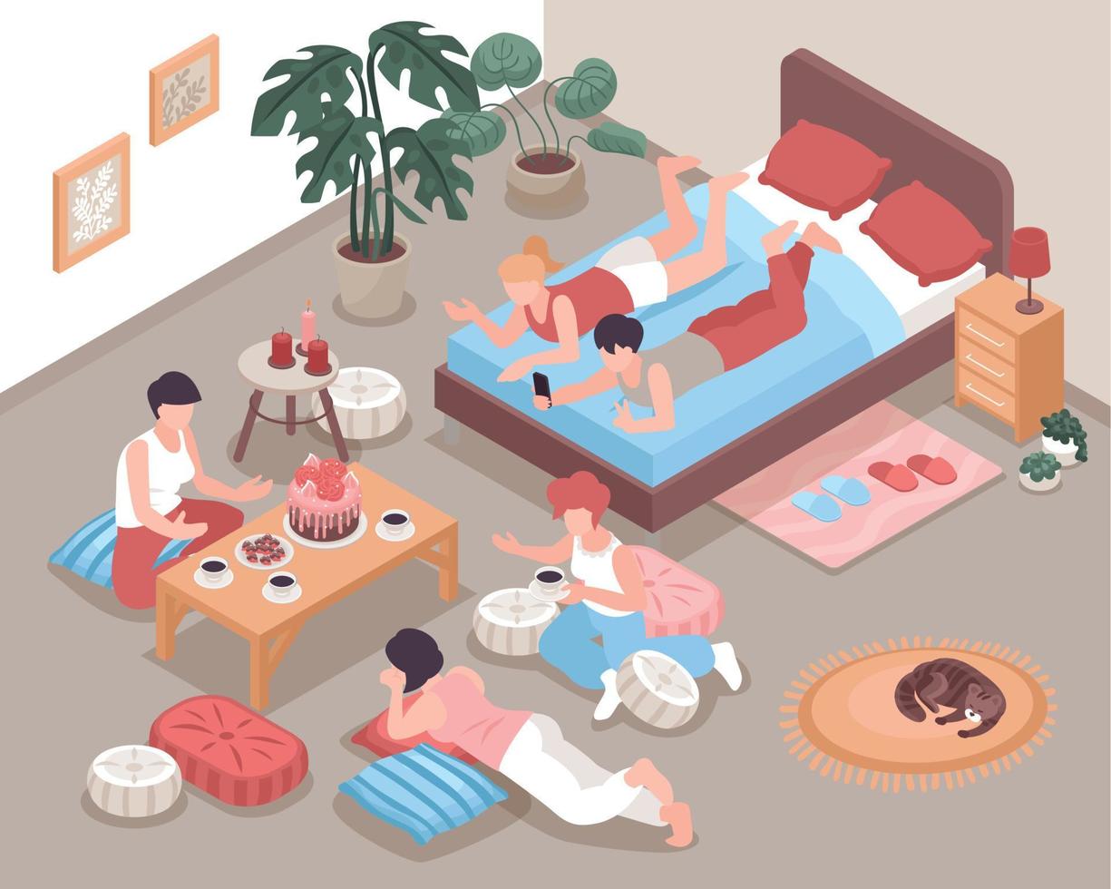 Pajama Party Illustration vector