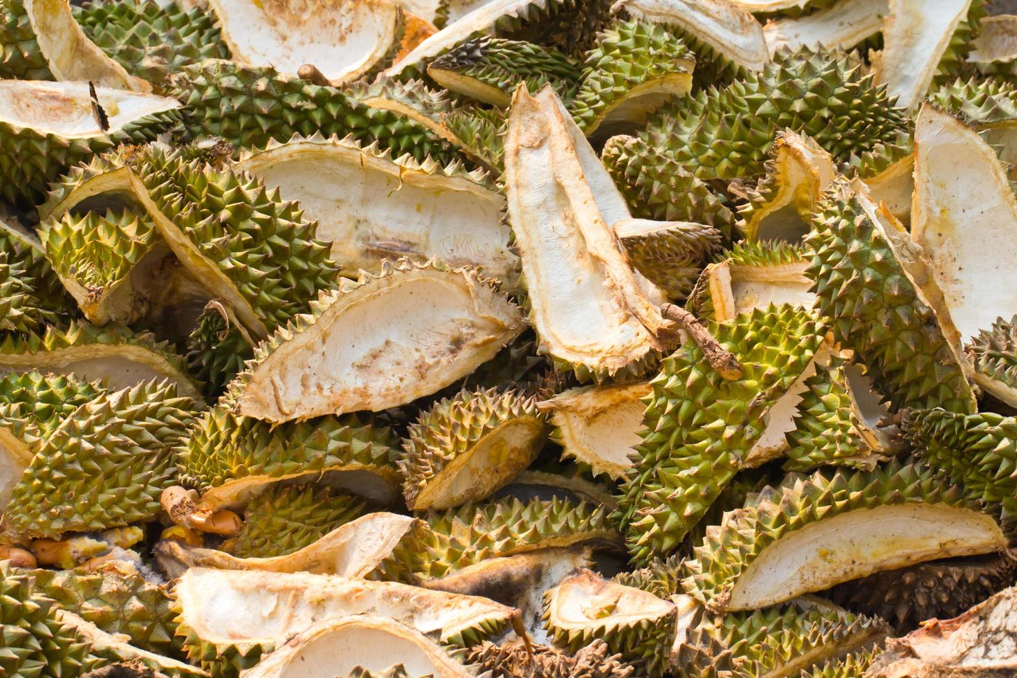 stack of peeled durian photo
