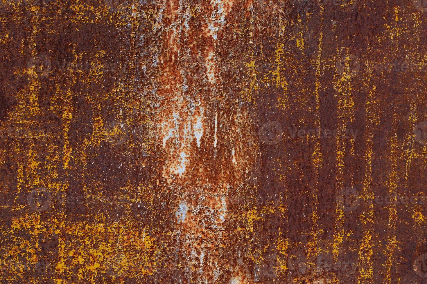flat dry rusted iron surface close-up background and texture photo