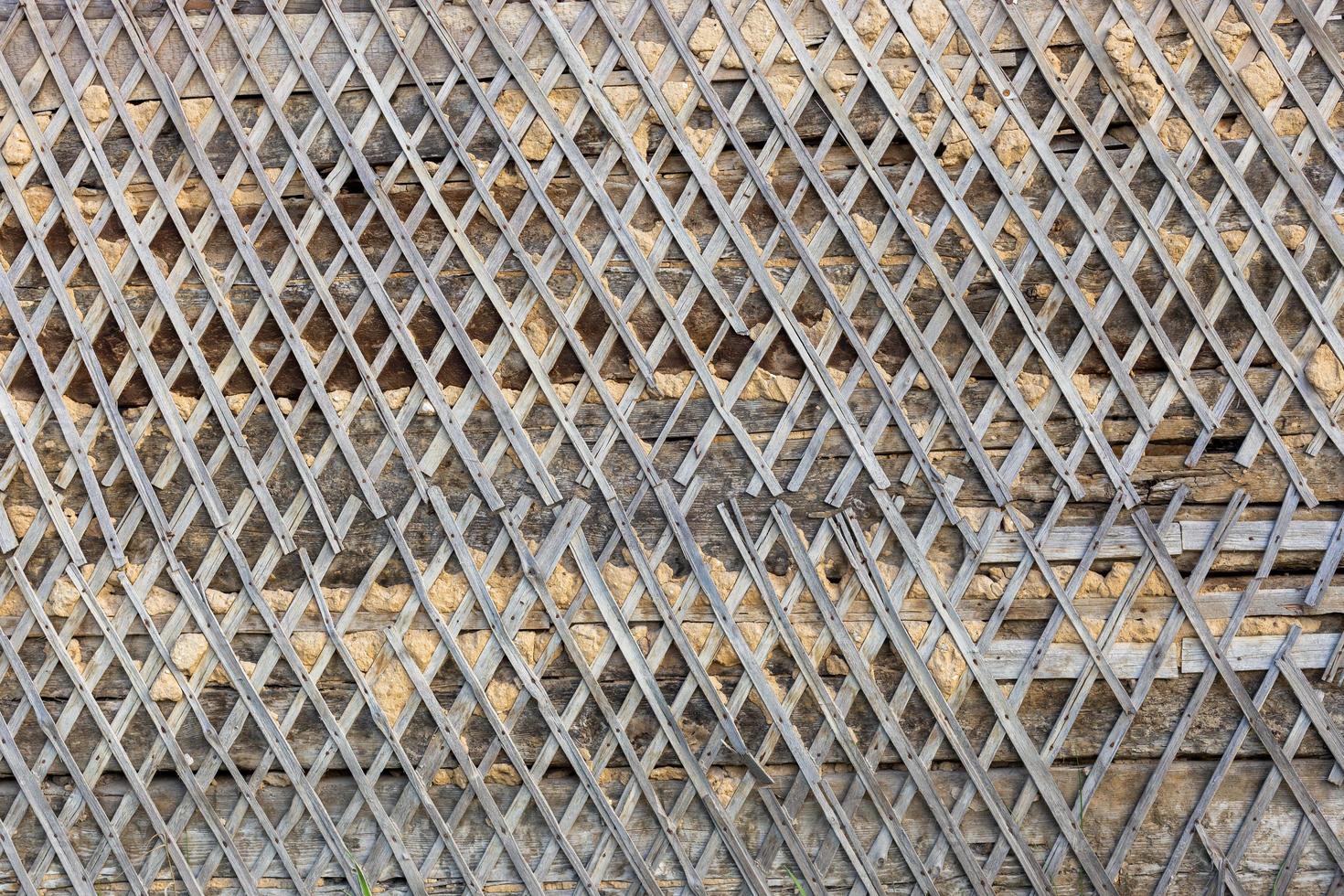 wattle and daub building wall texture and background under direct sunlight at daytime photo