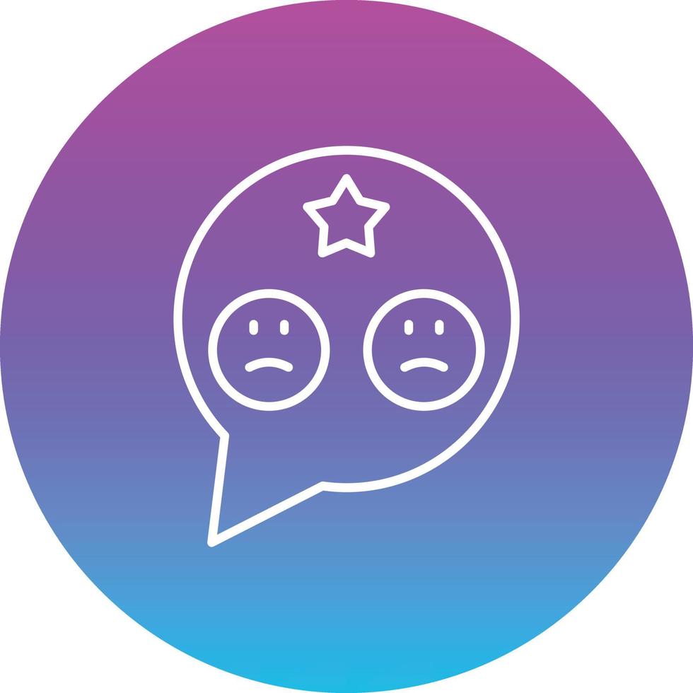 Bad Review Gradient Circle Line Inverted Icon 12633796 Vector Art at