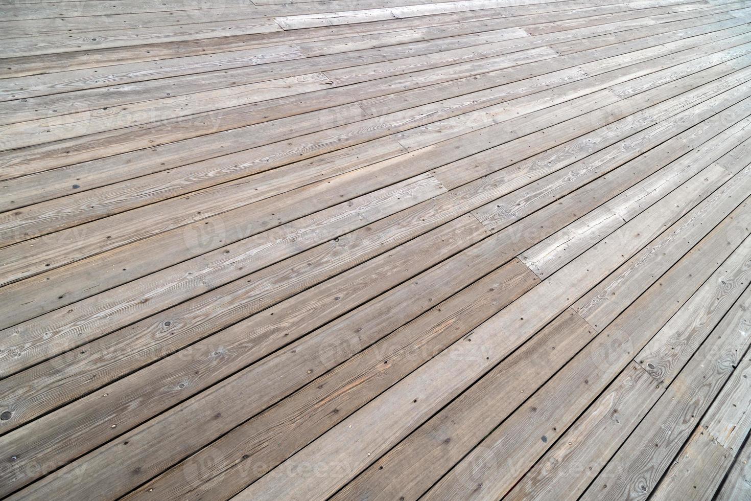 empty dry flat gray wooden deck background with perspective photo