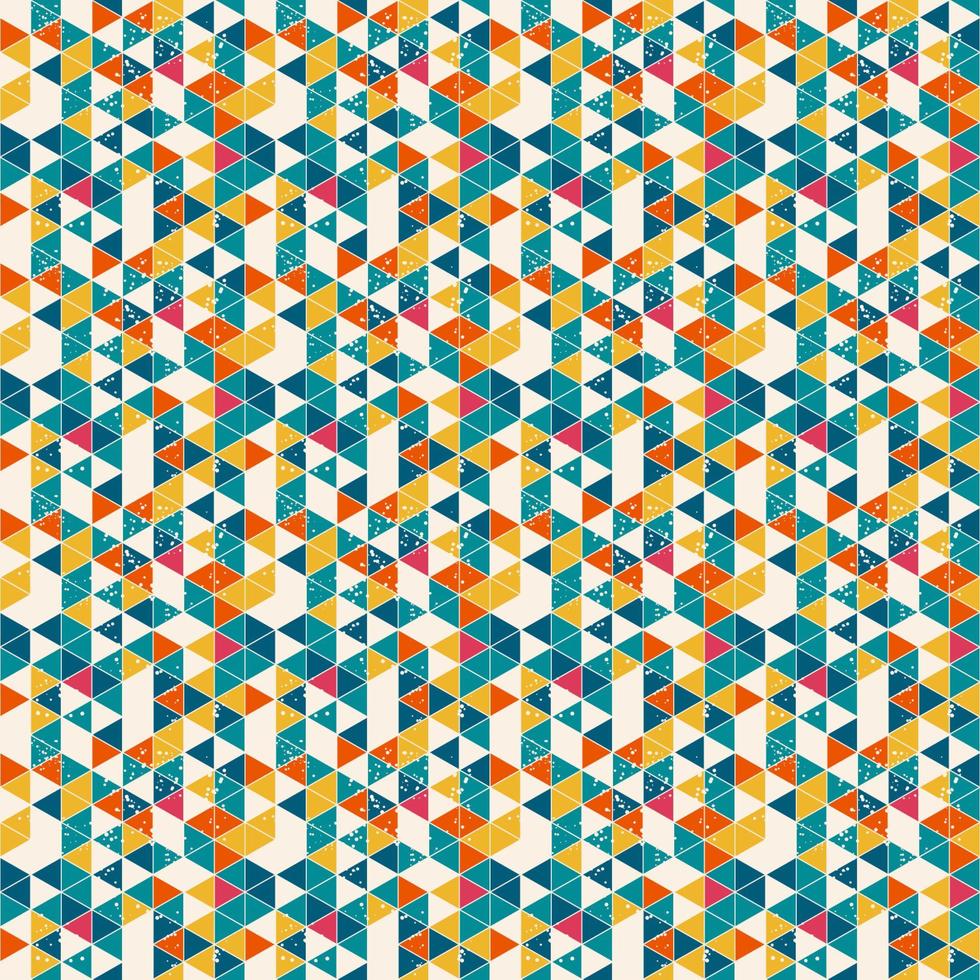 Retro diamond seamless pattern, origami design vector