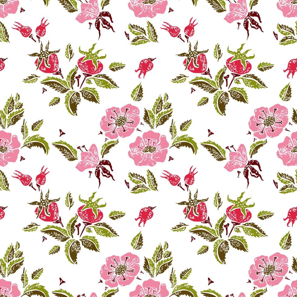 Rose seamless pattern vector