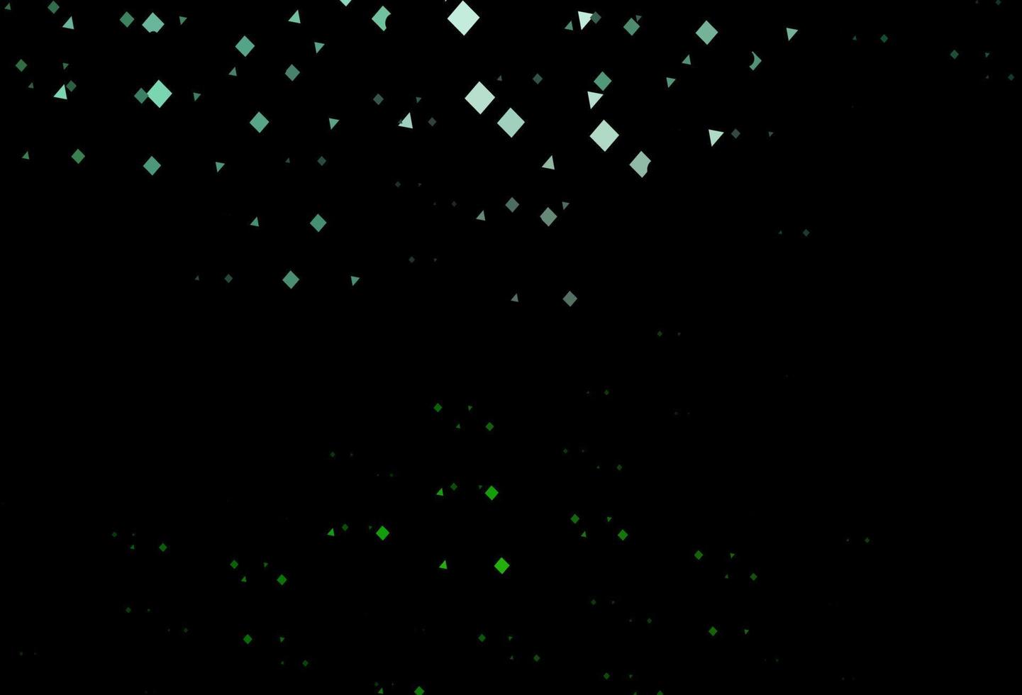 Dark green vector template with crystals, circles, squares.