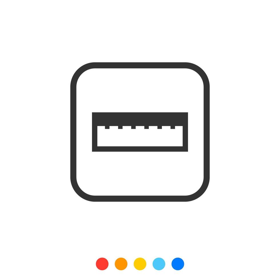 USB port linear vector icon.