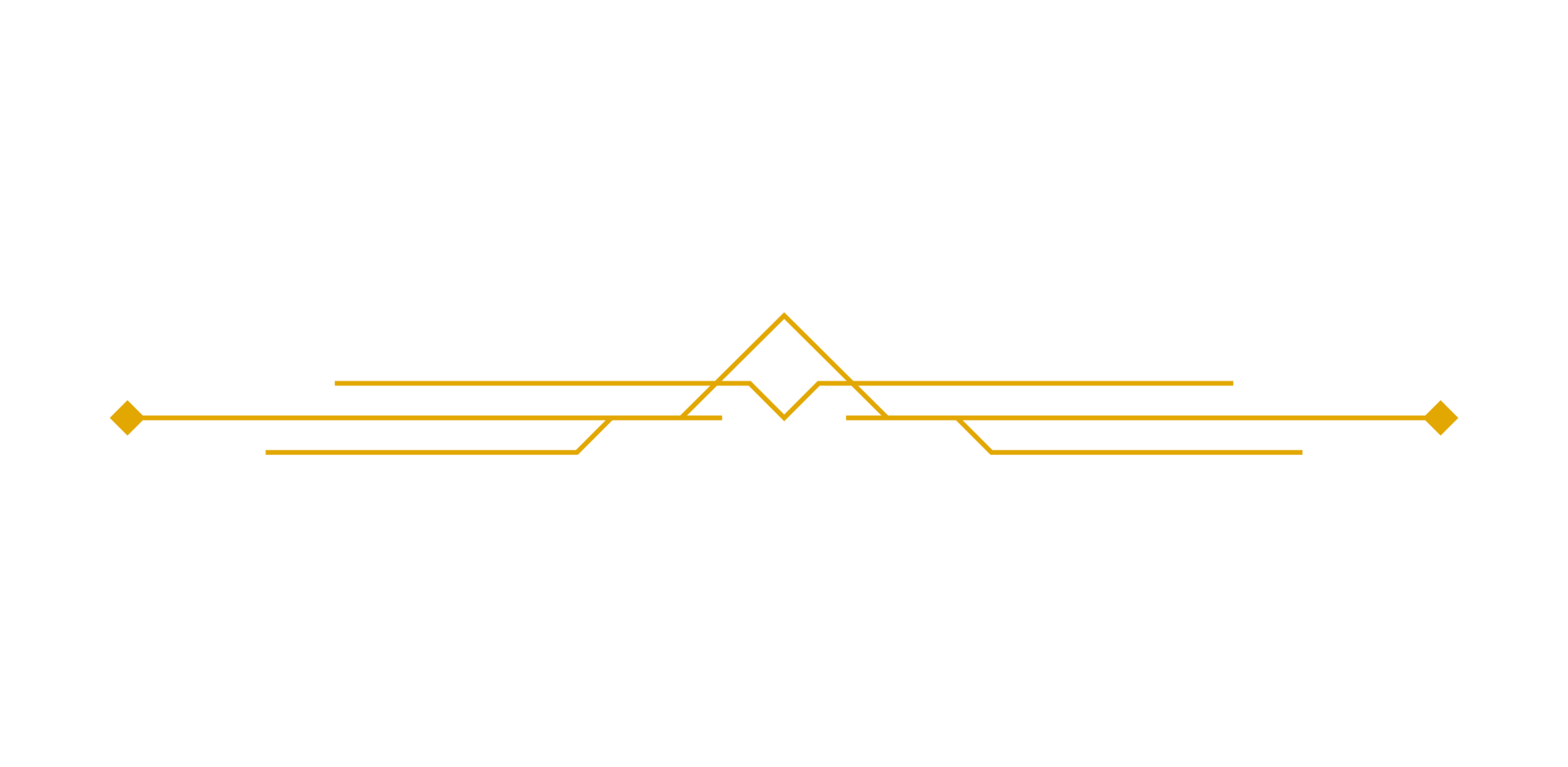 art deco outline stroke in golden color for classy and luxury style. premium vintage line art design element png
