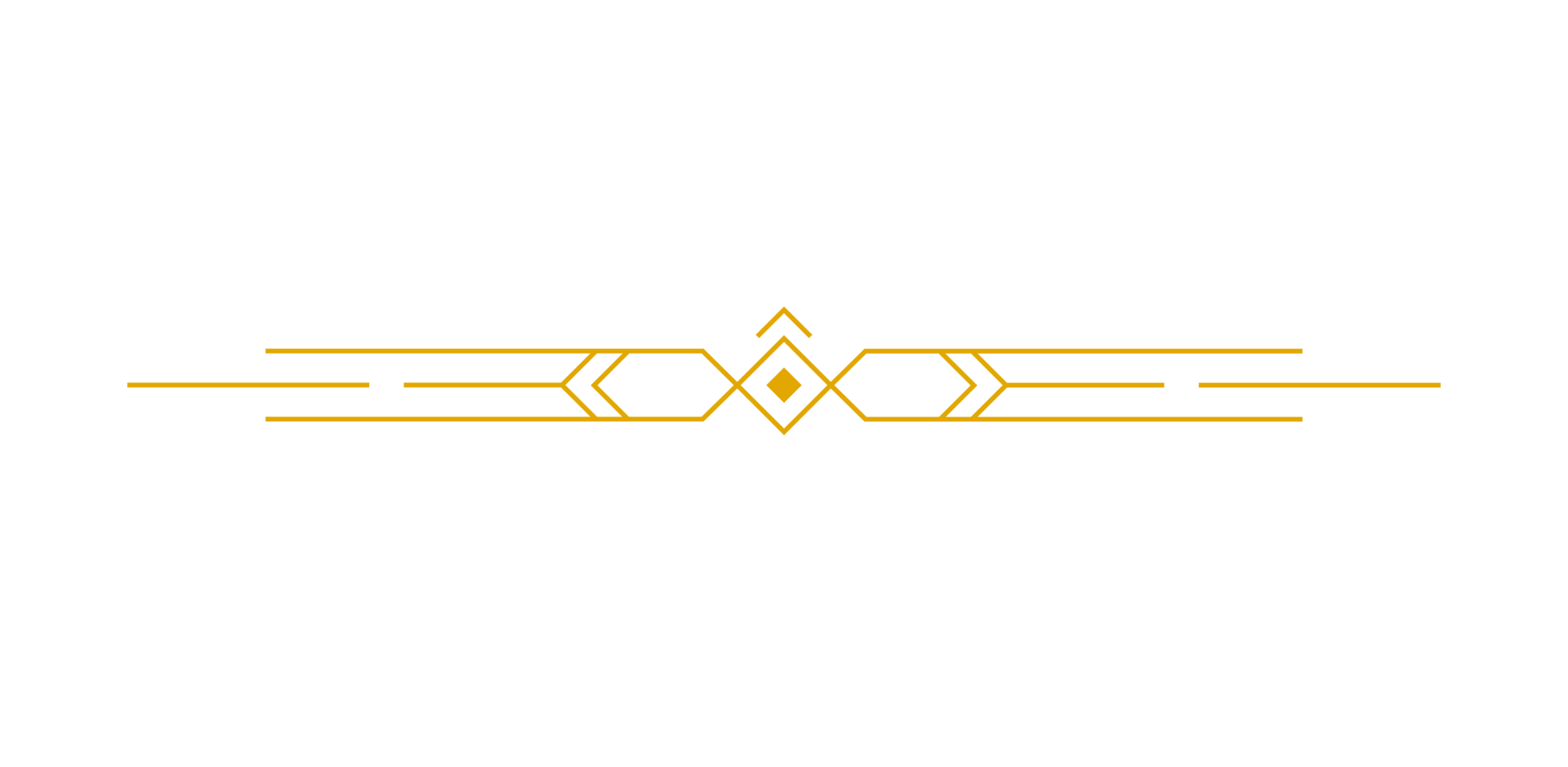 trazo de contorno art deco en color dorado para un estilo elegante y lujoso. elemento de diseño de arte de línea vintage premium png