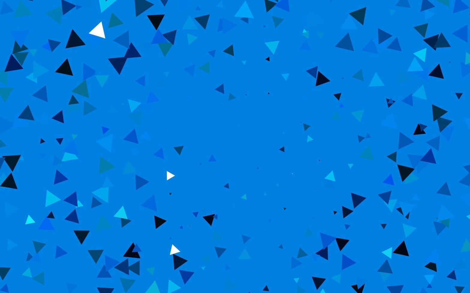 plantilla de vector azul claro con cristales, triángulos.