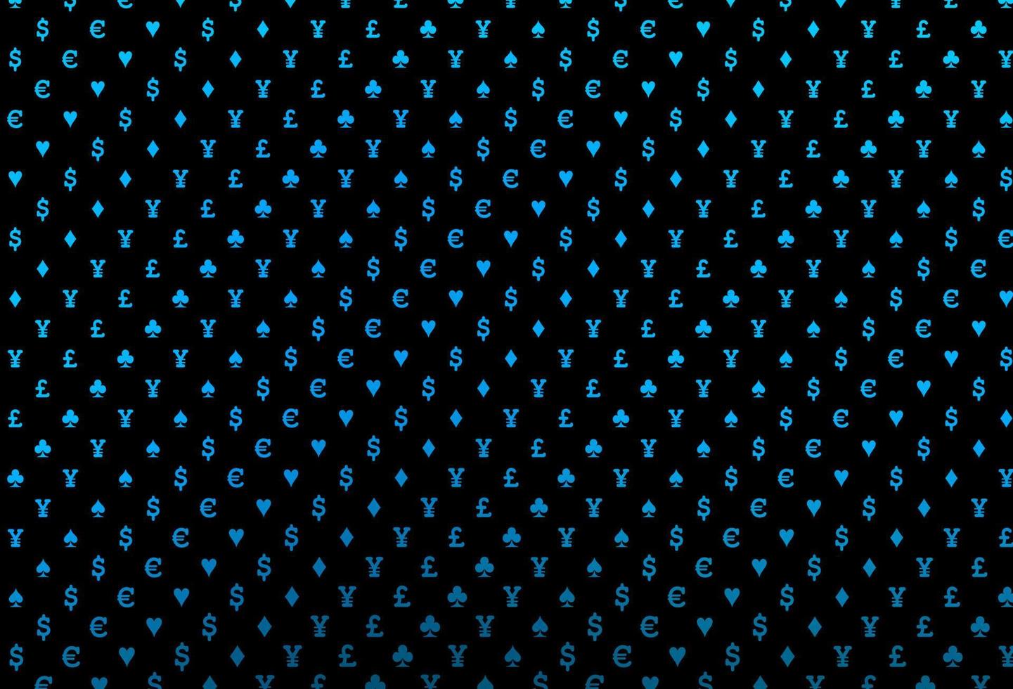 Dark blue vector texture with playing cards.