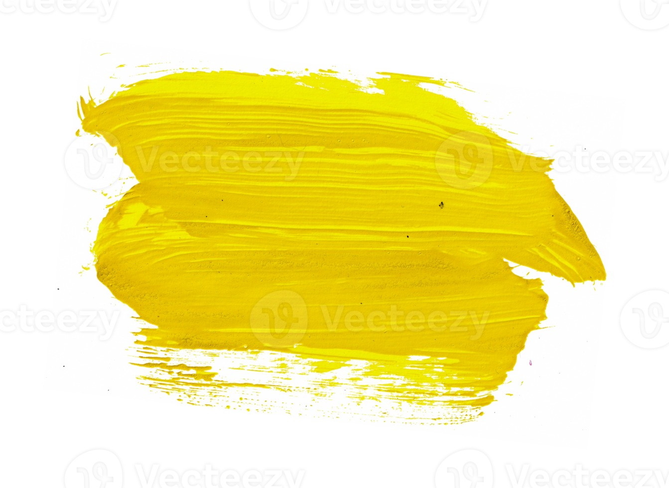 gelbe acrylfarbenstriche für designelemente. künstlerische pinselstriche für verzierungen und untere drittel isolierter hintergrund png