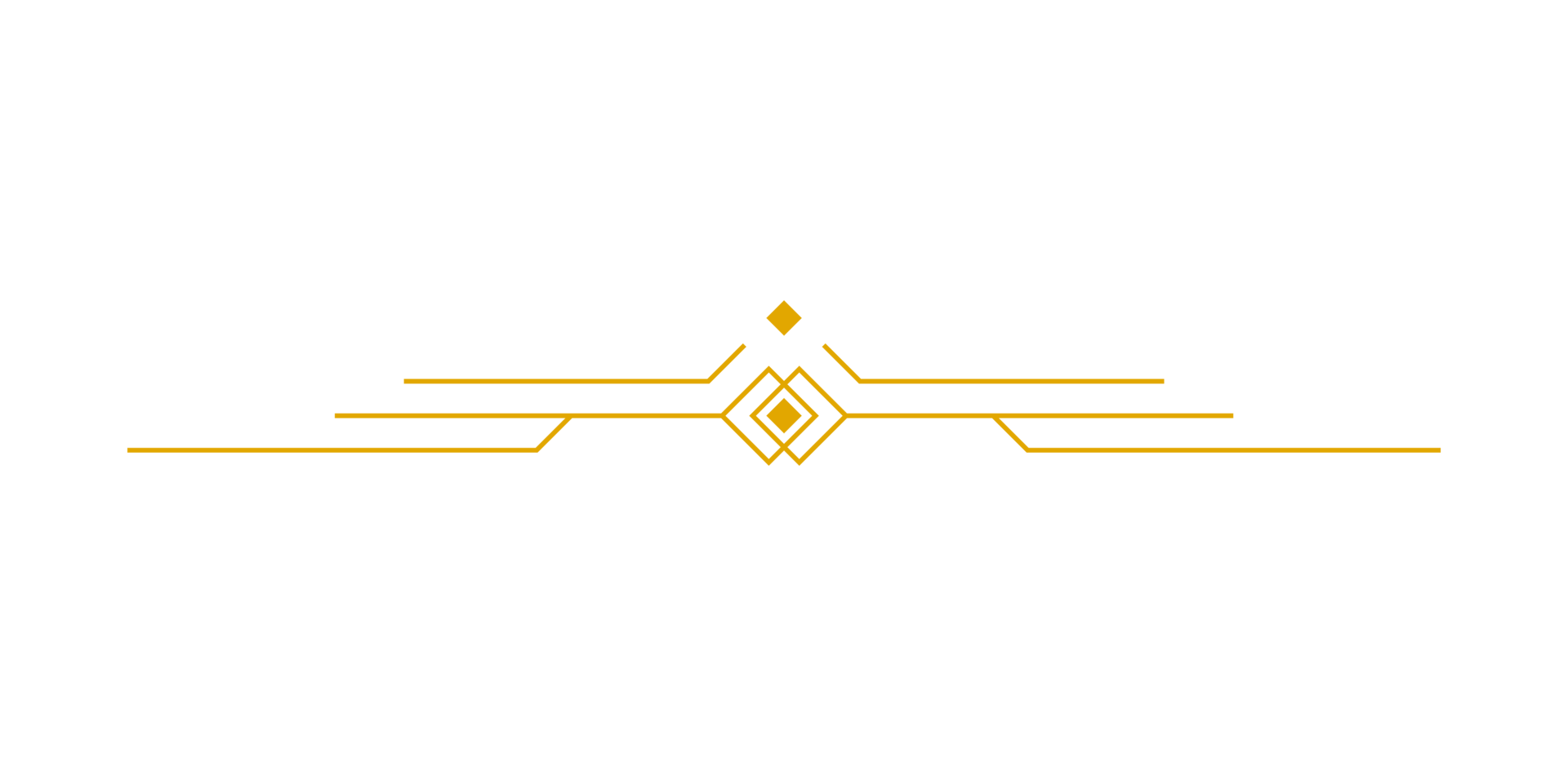 trazo de contorno art deco en color dorado para un estilo elegante y lujoso. elemento de diseño de arte de línea vintage premium png