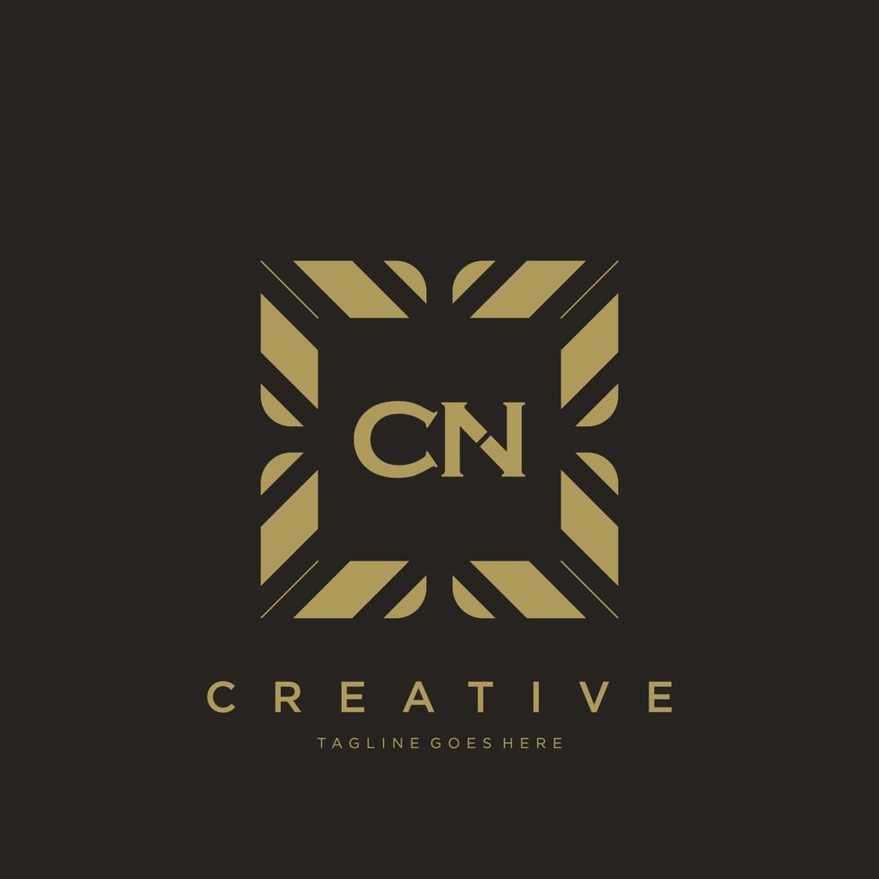 CN initial letter luxury ornament monogram logo template vector