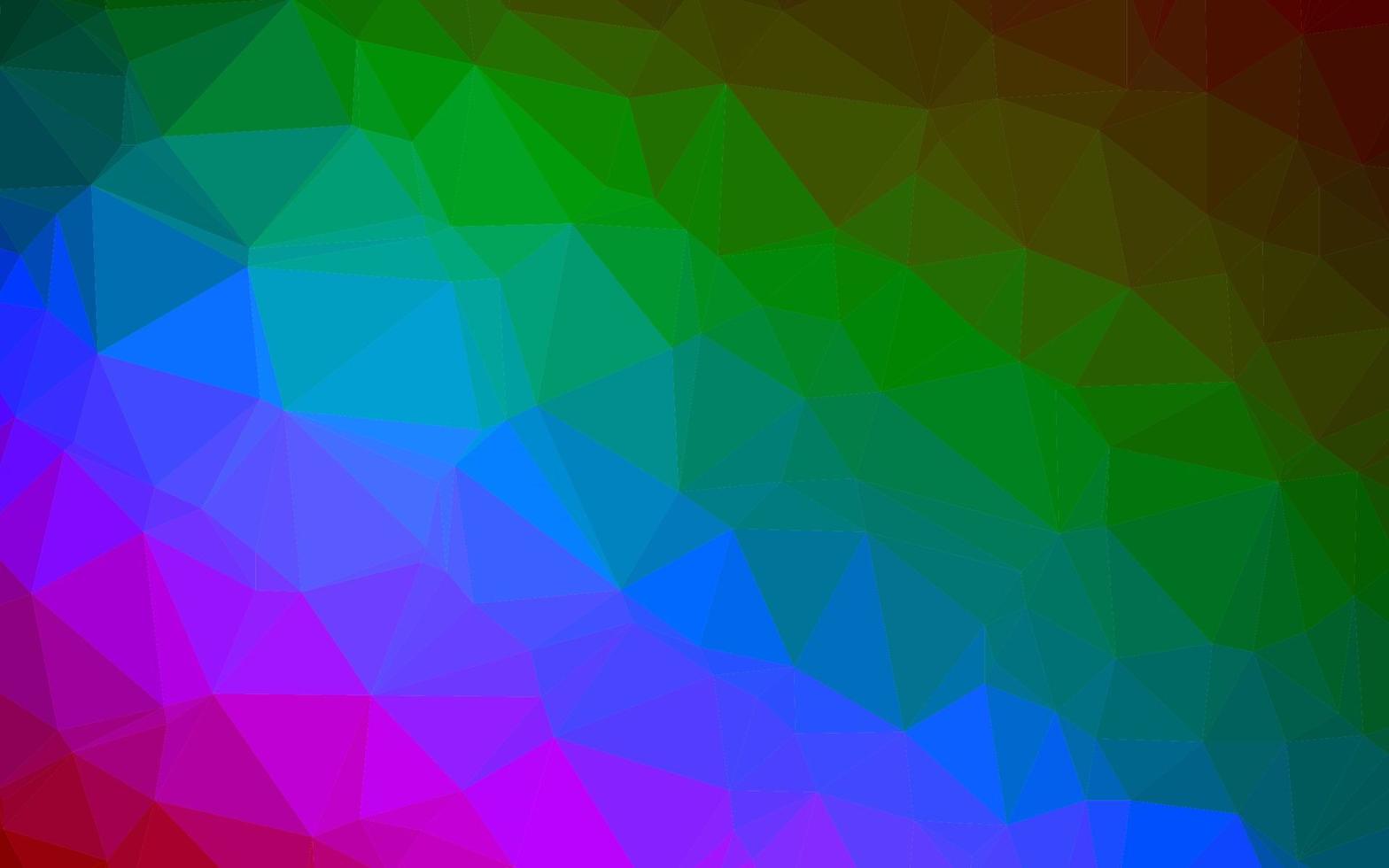 multicolor oscuro, plantilla de mosaico de triángulo de vector de arco iris.