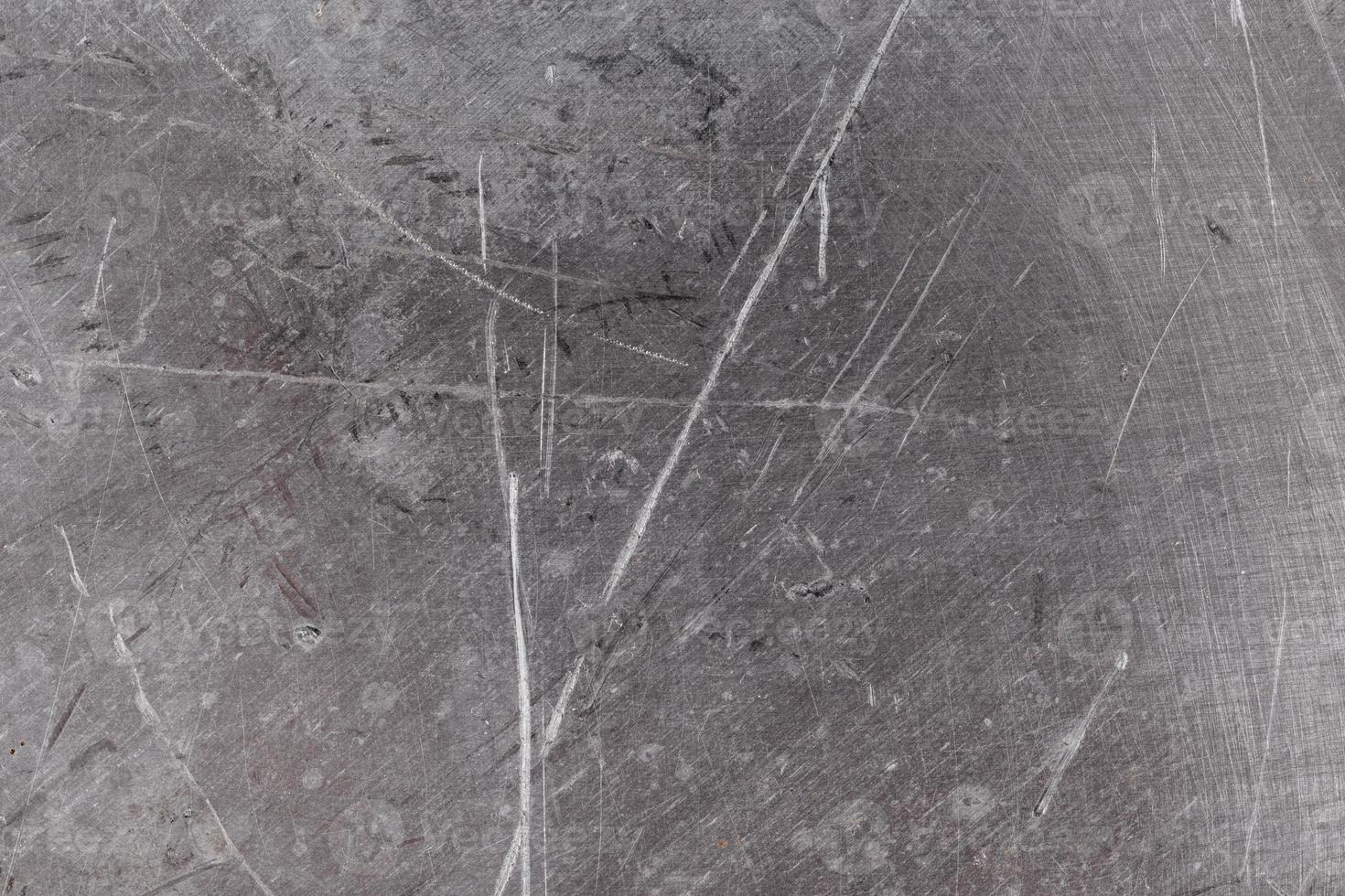 scratched real life old aluminuim flat sheet texture and full frame background photo