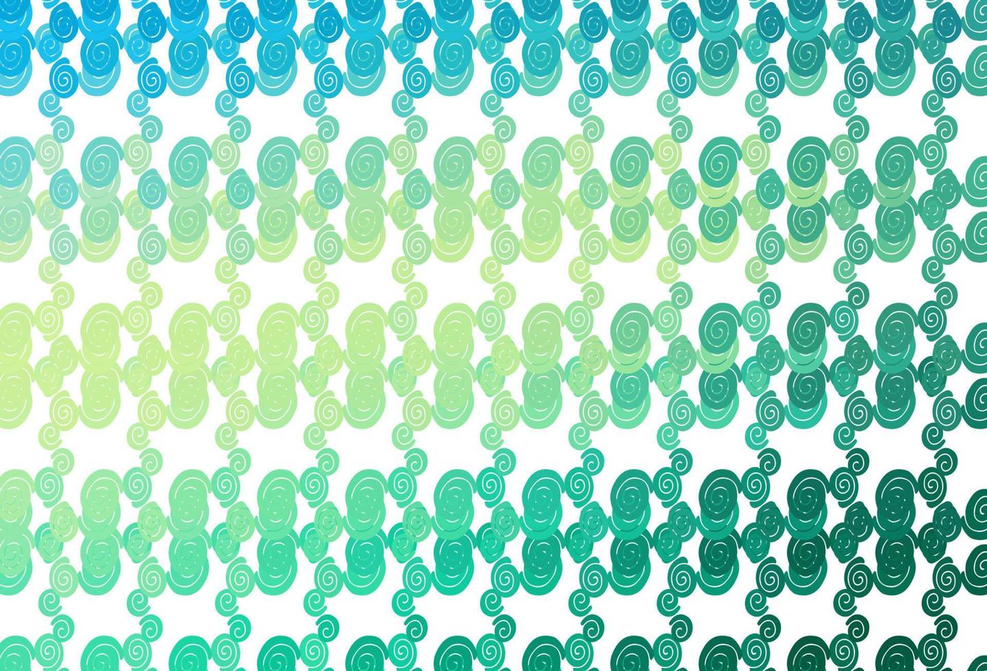 Light Green, Yellow vector pattern with lines, ovals.