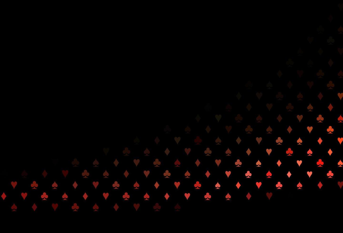 Dark green, red vector template with poker symbols.