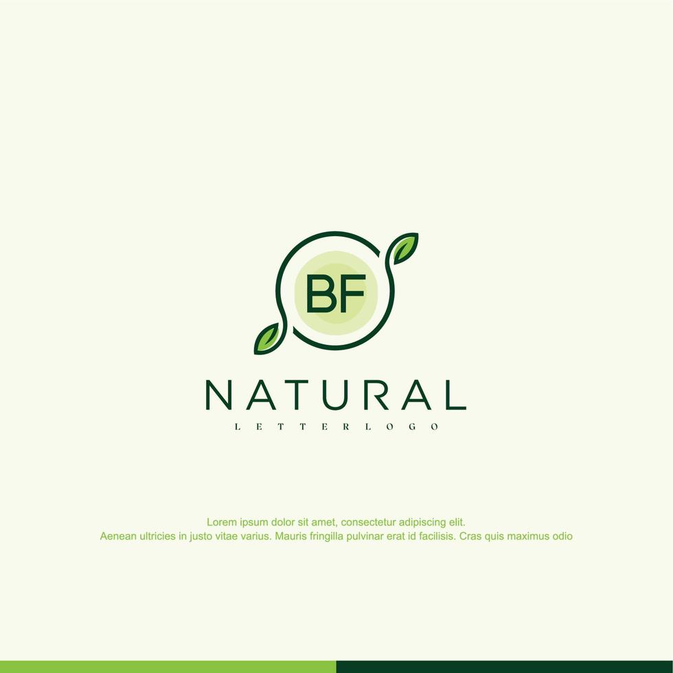 BF Initial natural logo vector