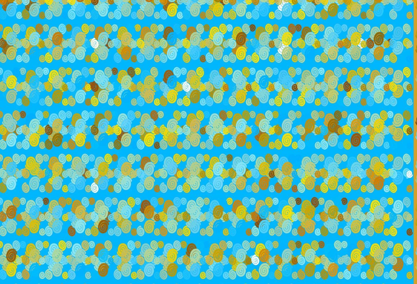 Light Blue, Yellow vector pattern with lava shapes.