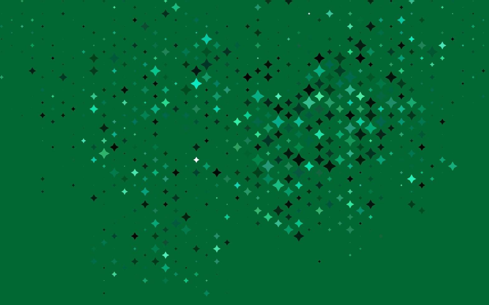 Light Green vector cover with small and big stars.